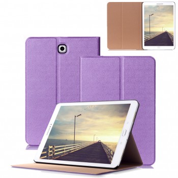 Чехол книжка подставка на поликарбонатной основе для Samsung Galaxy Tab S2 8.0 Фиолетовый
