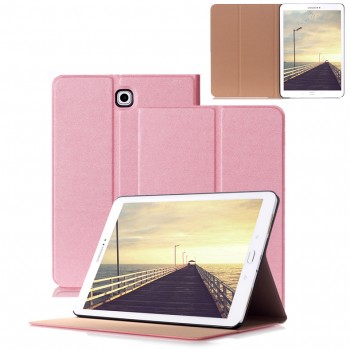Чехол книжка подставка на поликарбонатной основе для Samsung Galaxy Tab S2 8.0 Розовый