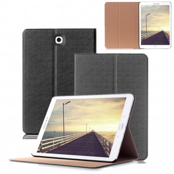 Чехол книжка подставка на поликарбонатной основе для Samsung Galaxy Tab S2 8.0 Черный