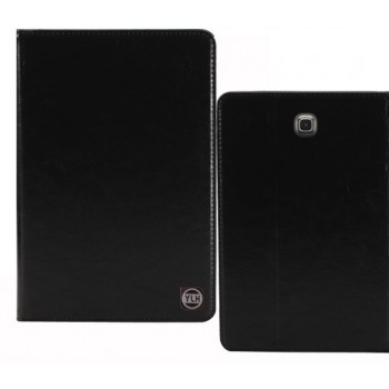Кожаный чехол книжка подставка (нат. Кожа премиум) на поликарбонатной основе для Samsung Galaxy Tab S2 8.0 Черный