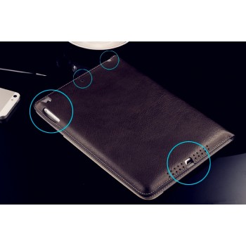 Дизайнерский кожаный прошитый чехол подставка с рамочной защитой экрана и держателем для кисти для Ipad Pro Коричневый