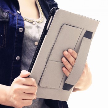 Глянцевый водоотталкивающий чехол книжка подставка с рамочной защитой экрана, с отделениями для карт и поддержкой кисти для Samsung Galaxy Tab S2 8.0 Черный