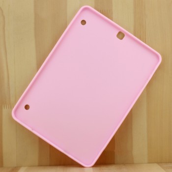 Силиконовый глянцевый непрозрачный чехол для Samsung Galaxy Tab S2 9.7 Розовый