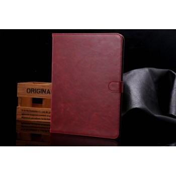 Винтажный чехол книжка подставка на поликарбонатной основе с отделениями для карт и магнитной защелкой для Samsung Galaxy Tab S2 9.7 Красный