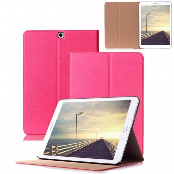 Чехол книжка подставка на поликарбонатной непрозрачной основе для Samsung Galaxy Tab S2 9.7 Пурпурный