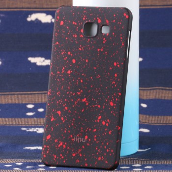 Пластиковый матовый дизайнерский чехол с голографическим принтом Звезды для Samsung Galaxy A7 (2016) Красный