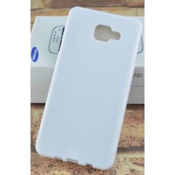 Силиконовый глянцевый непрозрачный чехол для Samsung Galaxy A7 (2016) Белый