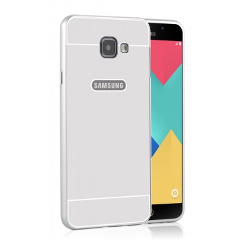 Двухкомпонентный чехол с металлическим бампером и поликарбонатной накладкой для Samsung Galaxy A7 (2016) Белый