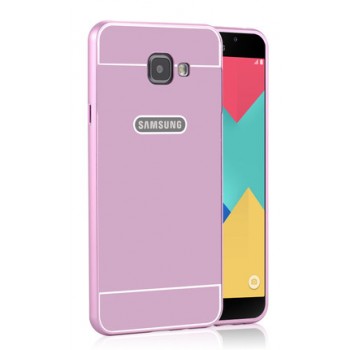 Двухкомпонентный чехол с металлическим бампером и поликарбонатной накладкой для Samsung Galaxy A5 (2016) Розовый