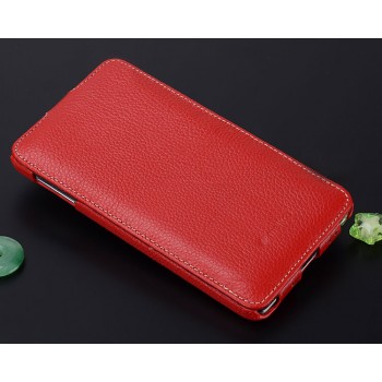 Кожаный чехол вертикальная книжка для Samsung Galaxy Note 3 Красный