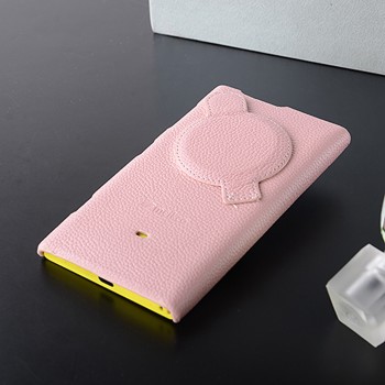 Кожаный чехол накладка для Nokia Lumia 1020 Розовый