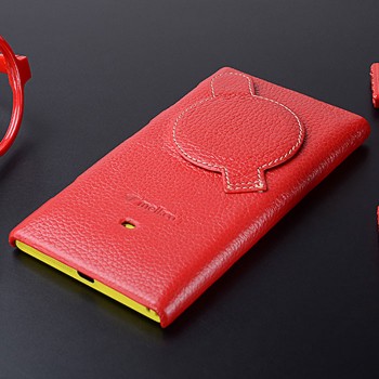 Кожаный чехол накладка для Nokia Lumia 1020 Красный