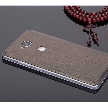 Клеевая кожаная накладка для Huawei Honor 5X Серый
