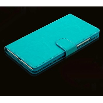 Чехол портмоне подставка с защелкой для ASUS Zenfone Go Голубой