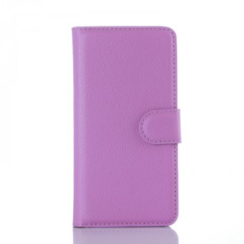 Чехол портмоне подставка на силиконовой основе с отсеком для карт и магнитной застежкой для Samsung Galaxy A3 (2016) Фиолетовый