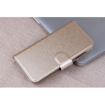 Чехол портмоне на пластиковой основе с отделением для карт с магнитной застёжкой и текстурой золото для Huawei Y5c Бежевый