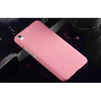 Пластиковый матовый непрозрачный чехол для Huawei Y6 Розовый
