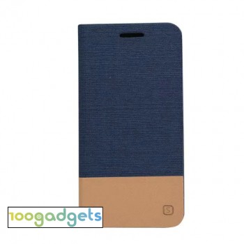 Текстурный чехол подставка на силиконовой основе с отделением для карты для ASUS Zenfone Selfie Синий