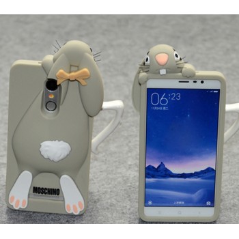 Силиконовый дизайнерский фигурный чехол Кролик для Xiaomi RedMi Note 3
