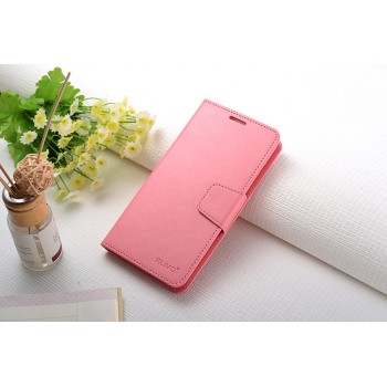 Чехол портмоне подставка на силиконовой основе с защелкой для Xiaomi RedMi Note 3 Розовый