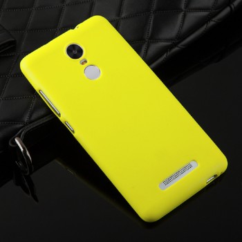 Силиконовый матовый непрозрачный чехол для Xiaomi RedMi Note 3 Желтый