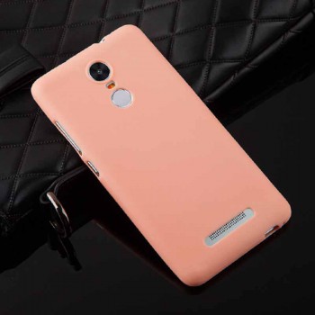 Силиконовый матовый непрозрачный чехол для Xiaomi RedMi Note 3 Розовый