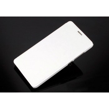 Чехол флип подставка на пластиковой основе для Xiaomi RedMi Note 3 Белый