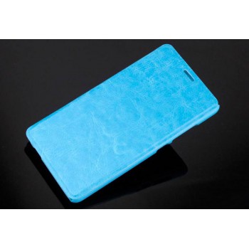 Чехол флип подставка на пластиковой основе для Xiaomi RedMi Note 3 Синий