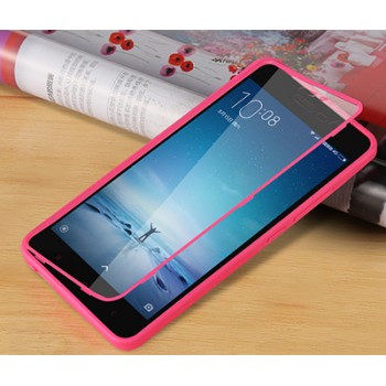 Двухмодульный силиконовый чехол горизонтальная книжка с транспарентной акриловой смарт крышкой для Xiaomi RedMi Note 3 Розовый