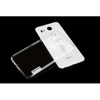 Силиконовый матовый полупрозрачный чехол повышенной защиты для Google LG Nexus 5X Белый