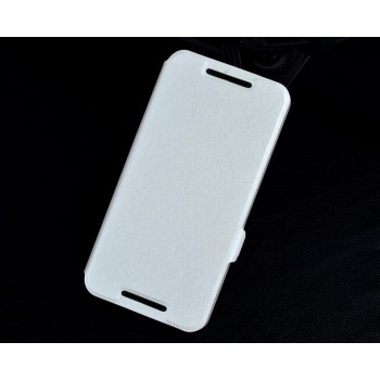 Чехол флип подставка на силиконовой основе с магнитной защёлкой текстура Золото для Google LG Nexus 5X Белый