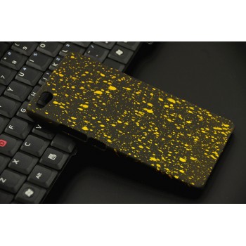 Пластиковый матовый дизайнерский чехол с голографическим принтом Звезды для ZTE Nubia Z9 Max Желтый
