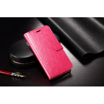 Глянцевый чехол портмоне подставка с защелкой для ZTE Nubia Z9 Max Розовый