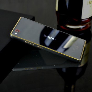 Металлический бампер с золотой окантовкой для ZTE Nubia Z9 Max