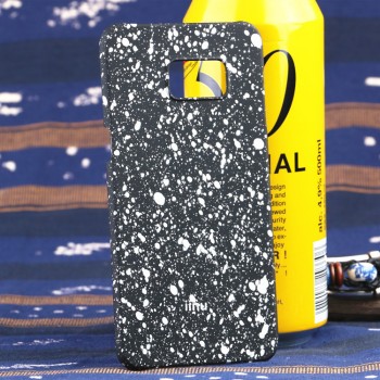 Пластиковый матовый дизайнерский чехол с голографическим принтом Звезды для Samsung Galaxy S6 Edge Plus Белый