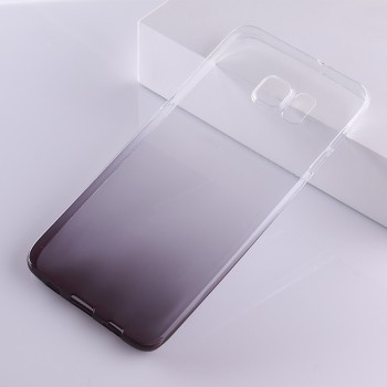Силиконовый градиентный полупрозрачный чехол для Samsung Galaxy S6 Edge Plus Серый
