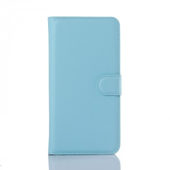 Чехол портмоне подставка с защелкой для Samsung Galaxy S6 Edge Plus Голубой
