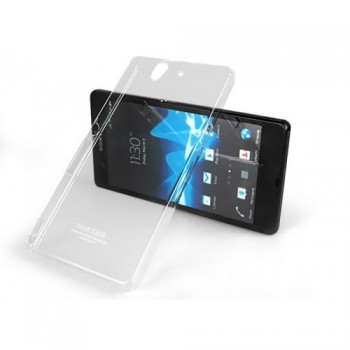 Пластиковый транспарентный олеофобный премиум чехол для Sony Xperia Z