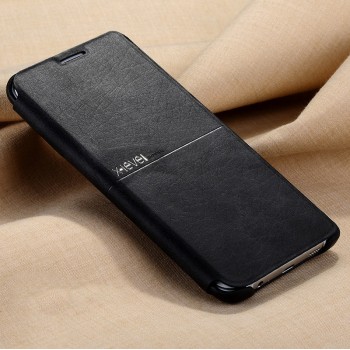 Винтажный кожаный чехол флип подставка для Samsung Galaxy S6 Edge Plus Черный
