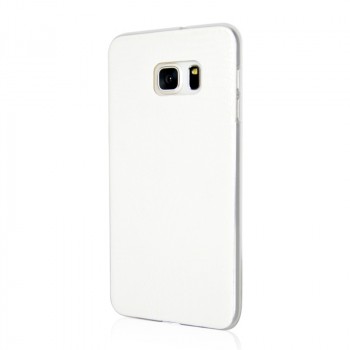 Силиконовый дизайнерский чехол текстура Змея для Samsung Galaxy S6 Edge Plus Белый