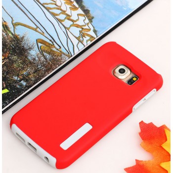 Гибридный чехол накладка силикон/поликарбонат для Samsung Galaxy S6 Edge Plus Красный