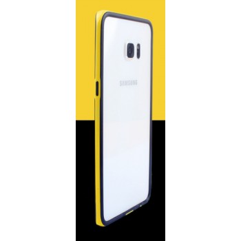 Двухкомпонентный бампер силикон/поликарбонат для Samsung Galaxy S6 Edge Plus Желтый