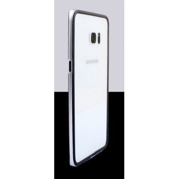 Двухкомпонентный бампер силикон/поликарбонат для Samsung Galaxy S6 Edge Plus Серый