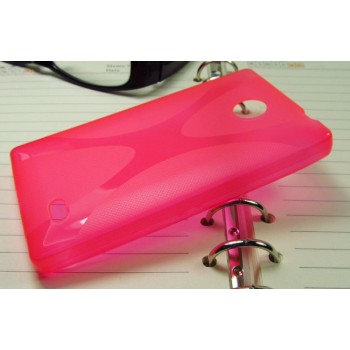 Силиконовый X чехол для Nokia X Розовый