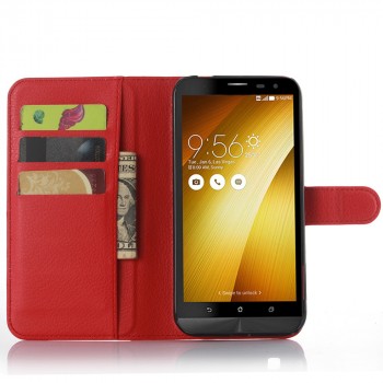 Чехол портмоне подставка с защелкой для Asus Zenfone Zoom Красный