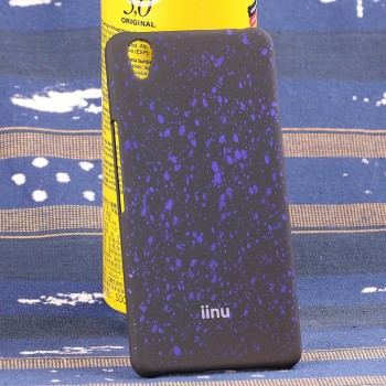 Пластиковый матовый дизайнерский чехол с голографическим принтом Звезды для OnePlus X Фиолетовый
