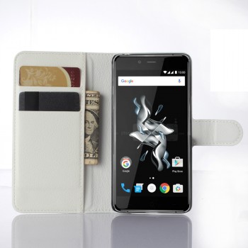 Чехол портмоне подставка с защелкой для OnePlus X Белый