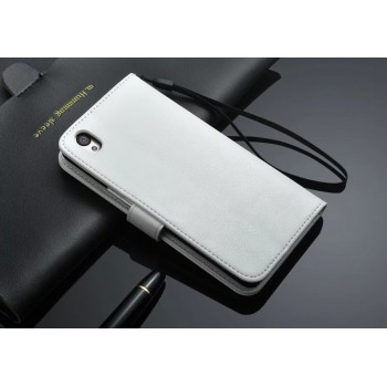 Глянцевый чехол портмоне подставка с защелкой для OnePlus X Белый