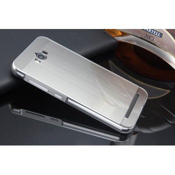 Гибридный металлический двухкомпонентный чехол и поликарбонатной крышкой текстура Металл для ASUS ZenFone Max Белый