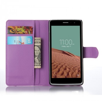 Чехол портмоне подставка с защелкой для LG Max Фиолетовый